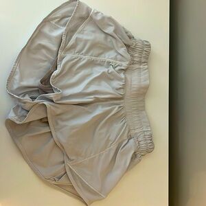 White Lululemon hotty hot shorts